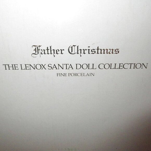 1992 Vtg Lenox Santa Doll Father Christmas Porcelain Velvet Accessories 18" Box - Picture 11 of 12